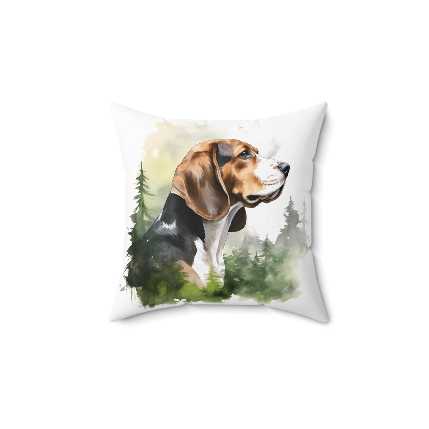 Watercolor Beagle Accent Pillow