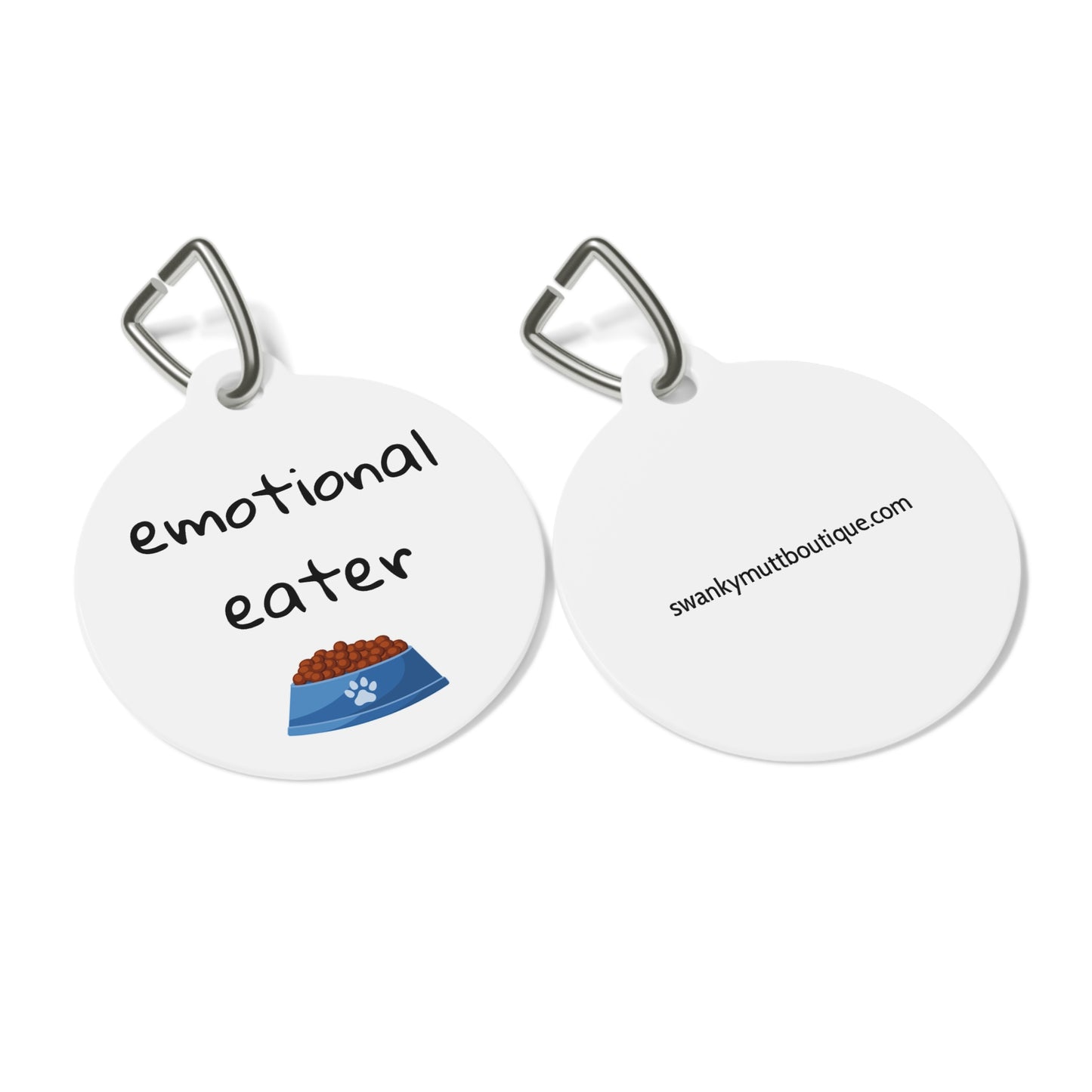 Funny Dog Tag "emotional eater" (1 inch)