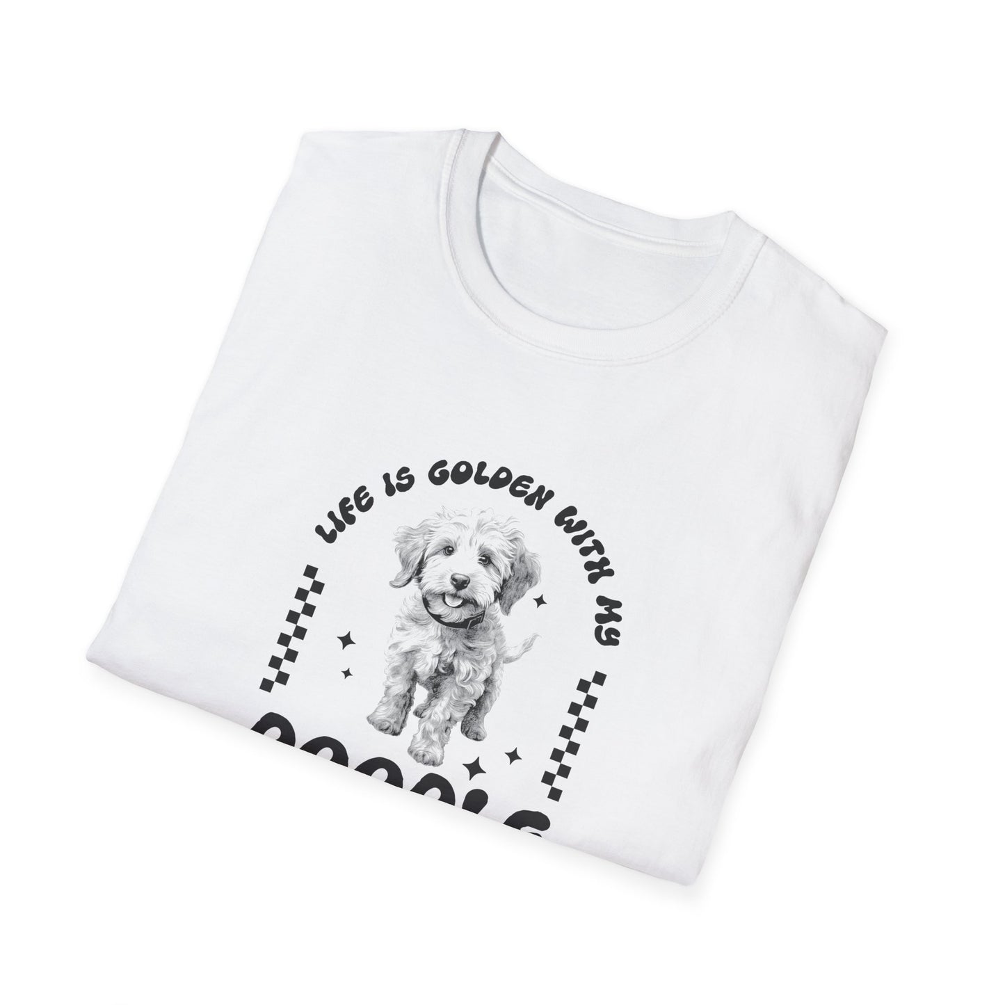 Dog Lover's Softstyle T-Shirt - Life is Golden with my Doodle