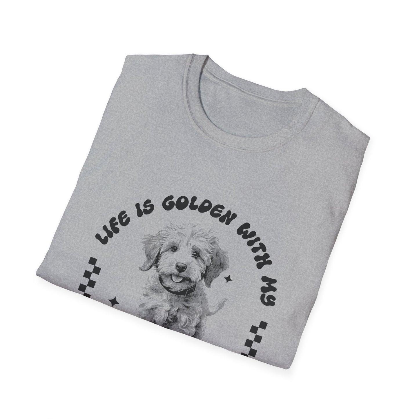 Dog Lover's Softstyle T-Shirt - Life is Golden with my Doodle