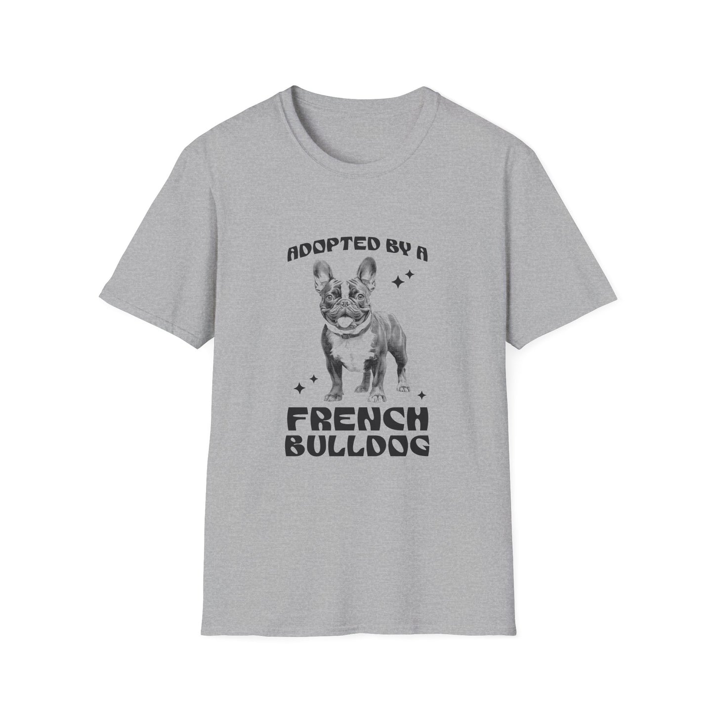 Dog Lover's Softstyle T-Shirt - Adopted by a French Bulldog