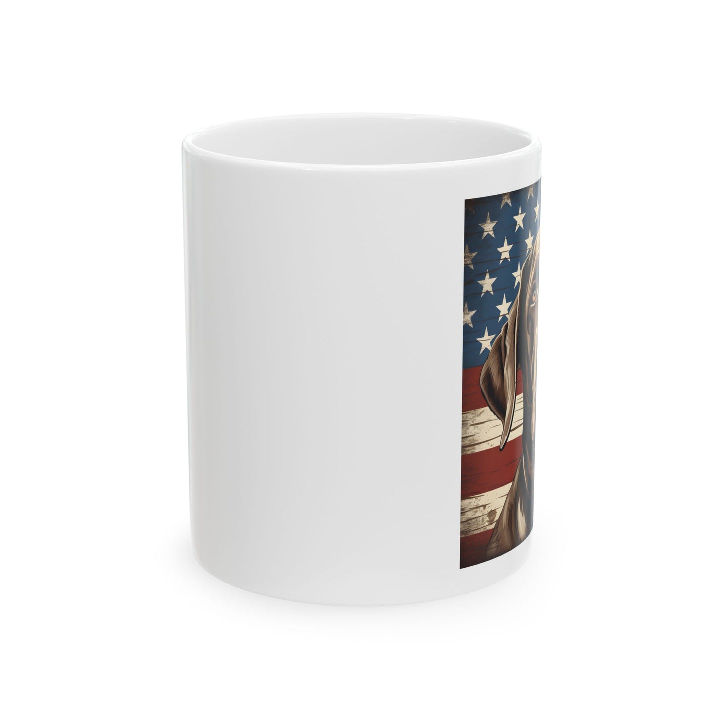 Patriotic Pointer Ceramic Mug, (11oz)