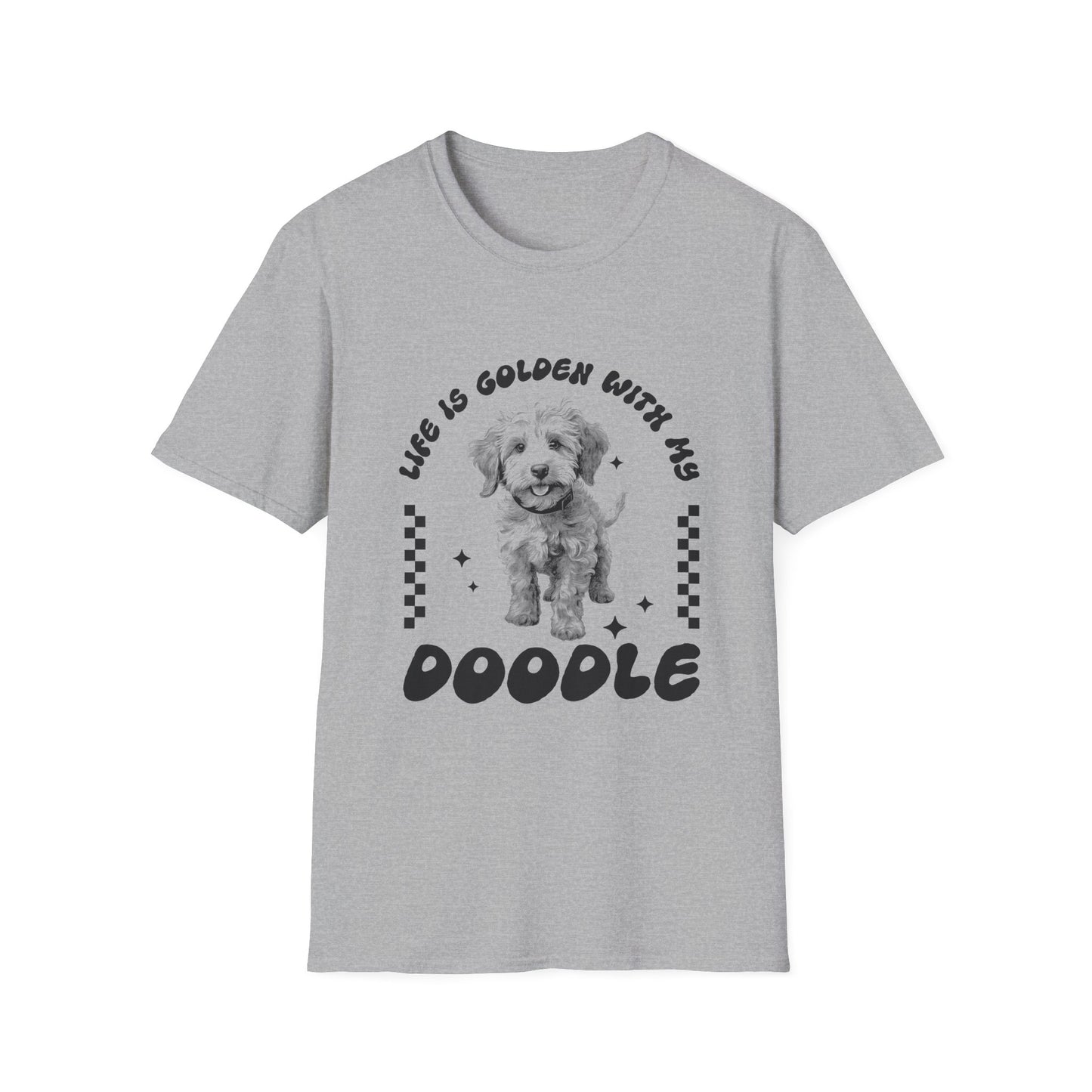 Dog Lover's Softstyle T-Shirt - Life is Golden with my Doodle