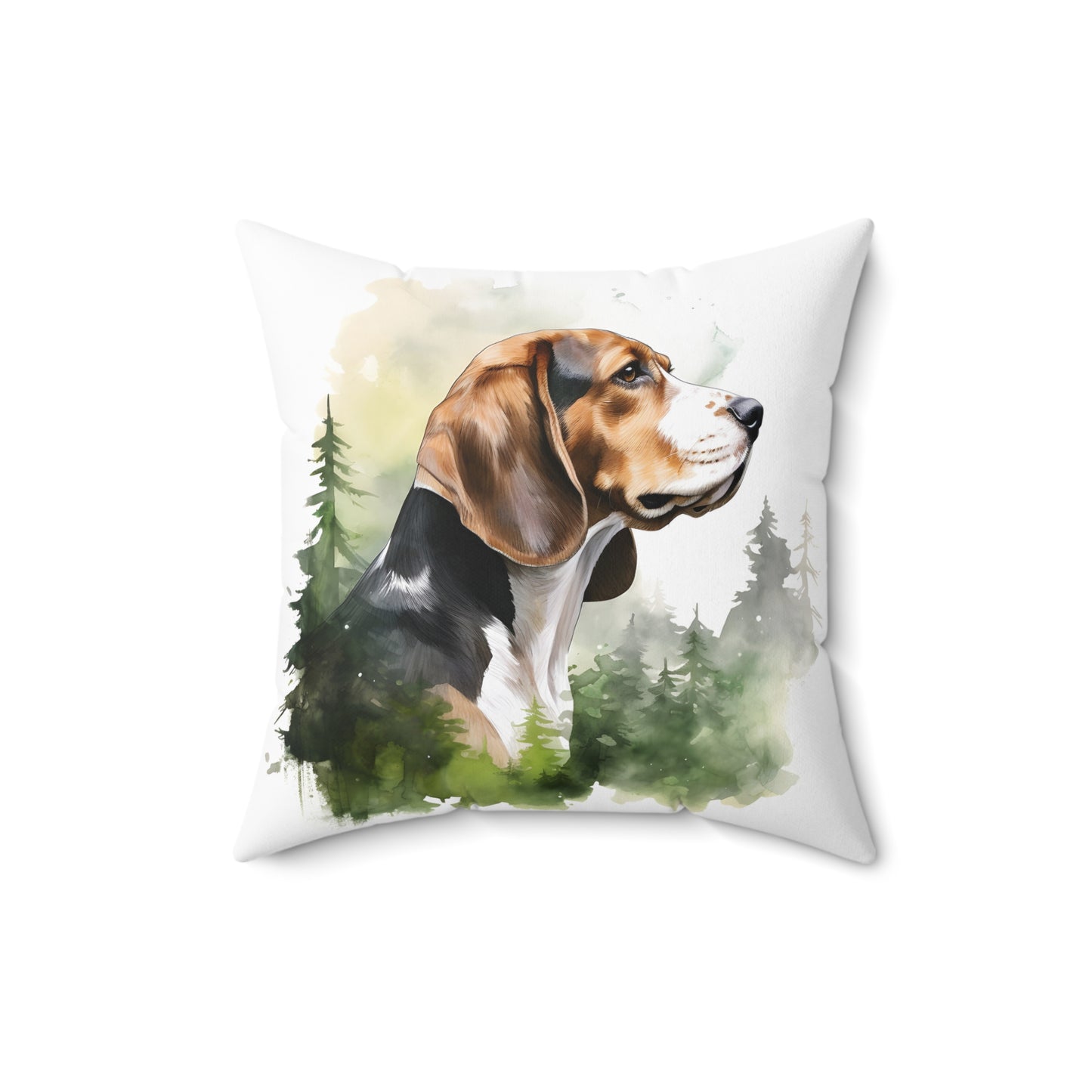 Watercolor Beagle Accent Pillow