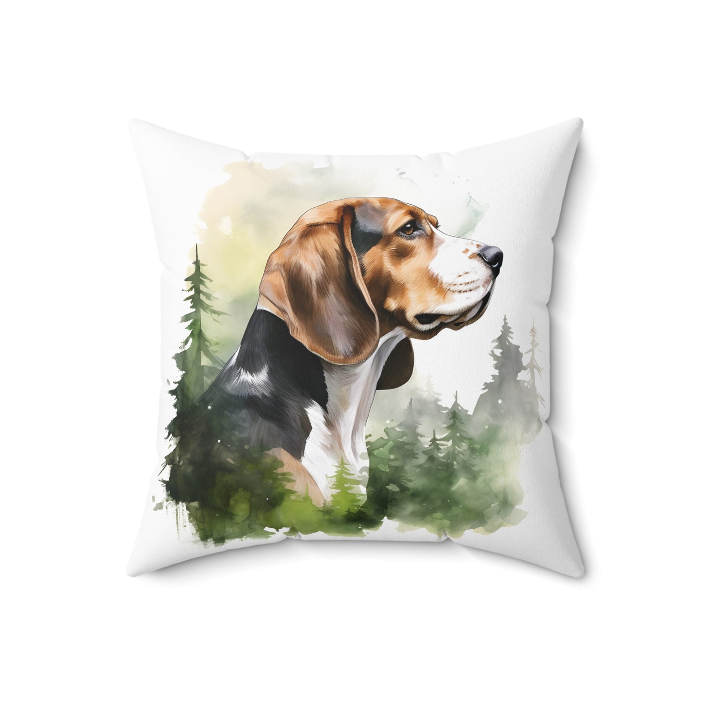 Watercolor Beagle Accent Pillow