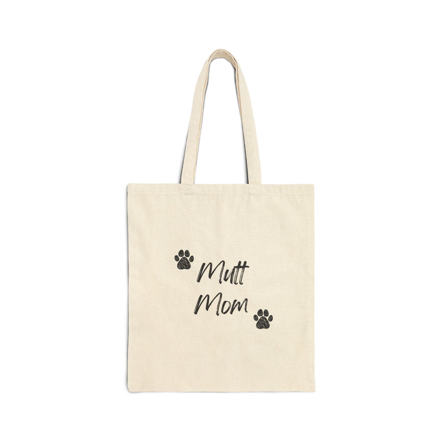 'Mutt Mom' Cotton Canvas Tote Bag