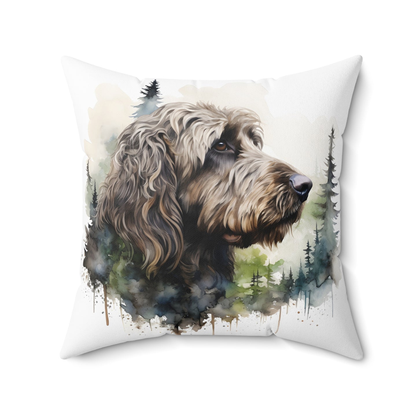 Watercolor Labradoodle Accent Pillow