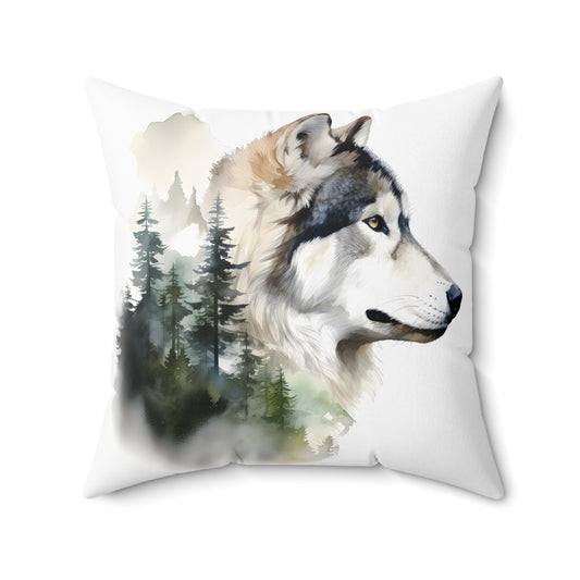 Watercolor Siberian Husky Accent Pillow