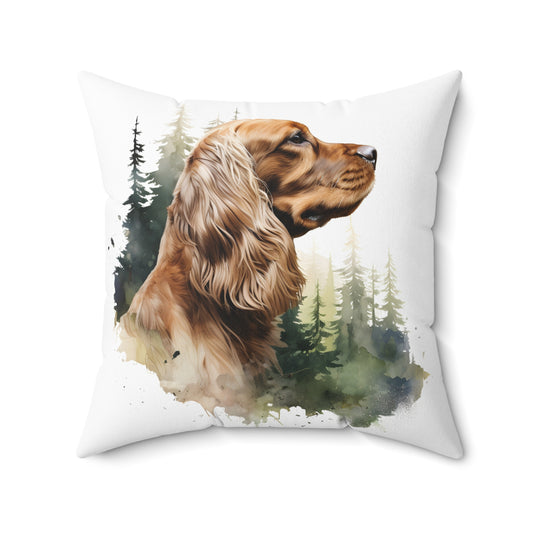 Watercolor Cocker Spaniel Accent Pillow