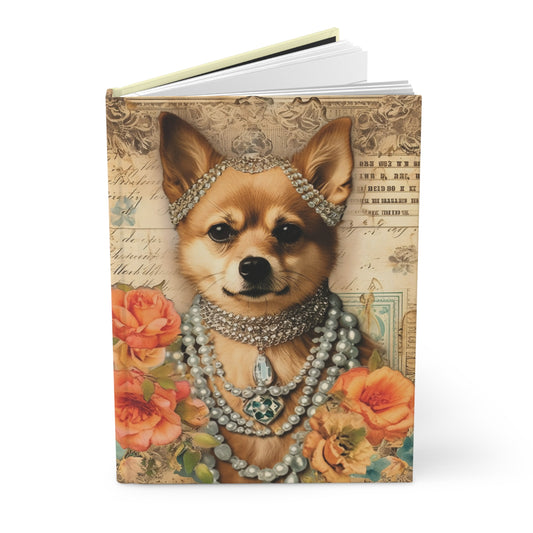 Hardcover Journal Notebook - Swanky Mutts in Jewels