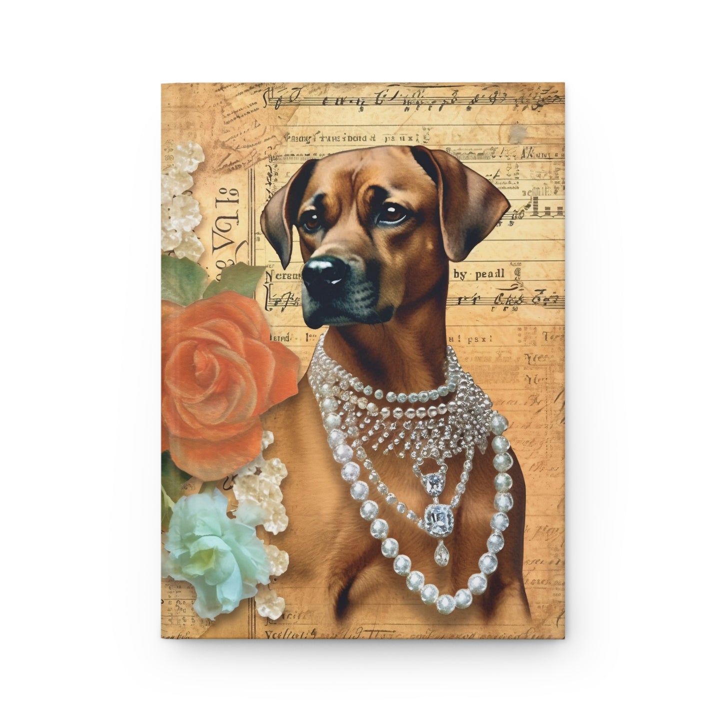 Hardcover Journal Notebook - Swanky Mutts in Jewels