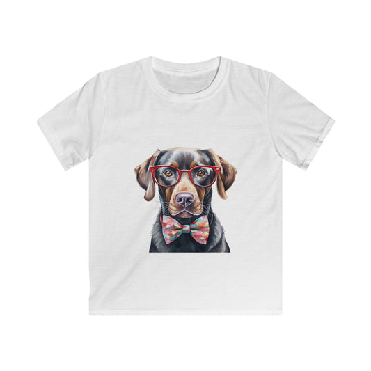 Kids Softstyle T- Shirt - Dog in Bow Tie