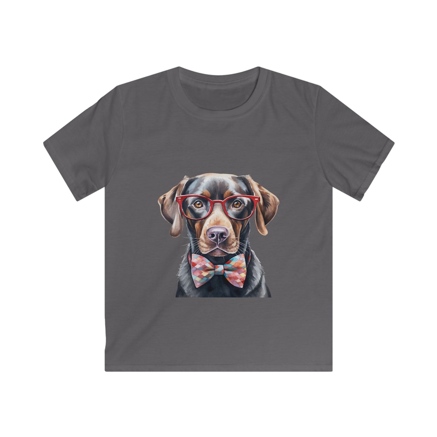 Kids Softstyle T- Shirt - Dog in Bow Tie