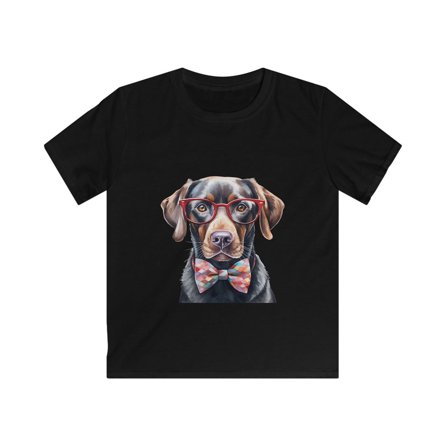 Kids Softstyle T- Shirt - Dog in Bow Tie