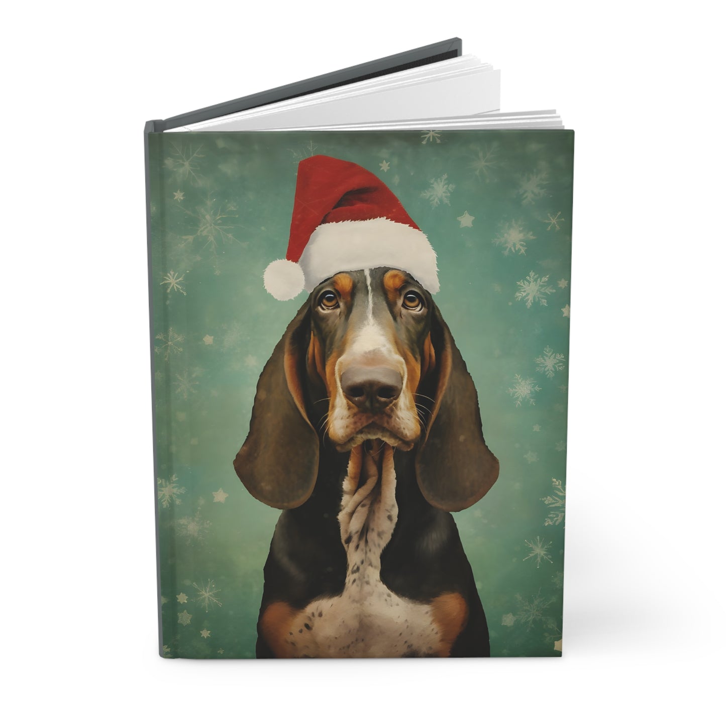 Quirky Christmas Hound - Hardcover Journal Notebook