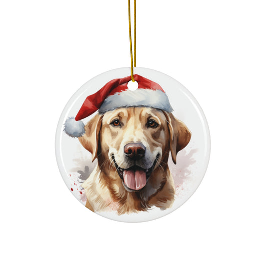 Christmas Ornament - Labrador Retriever in Santa Hat