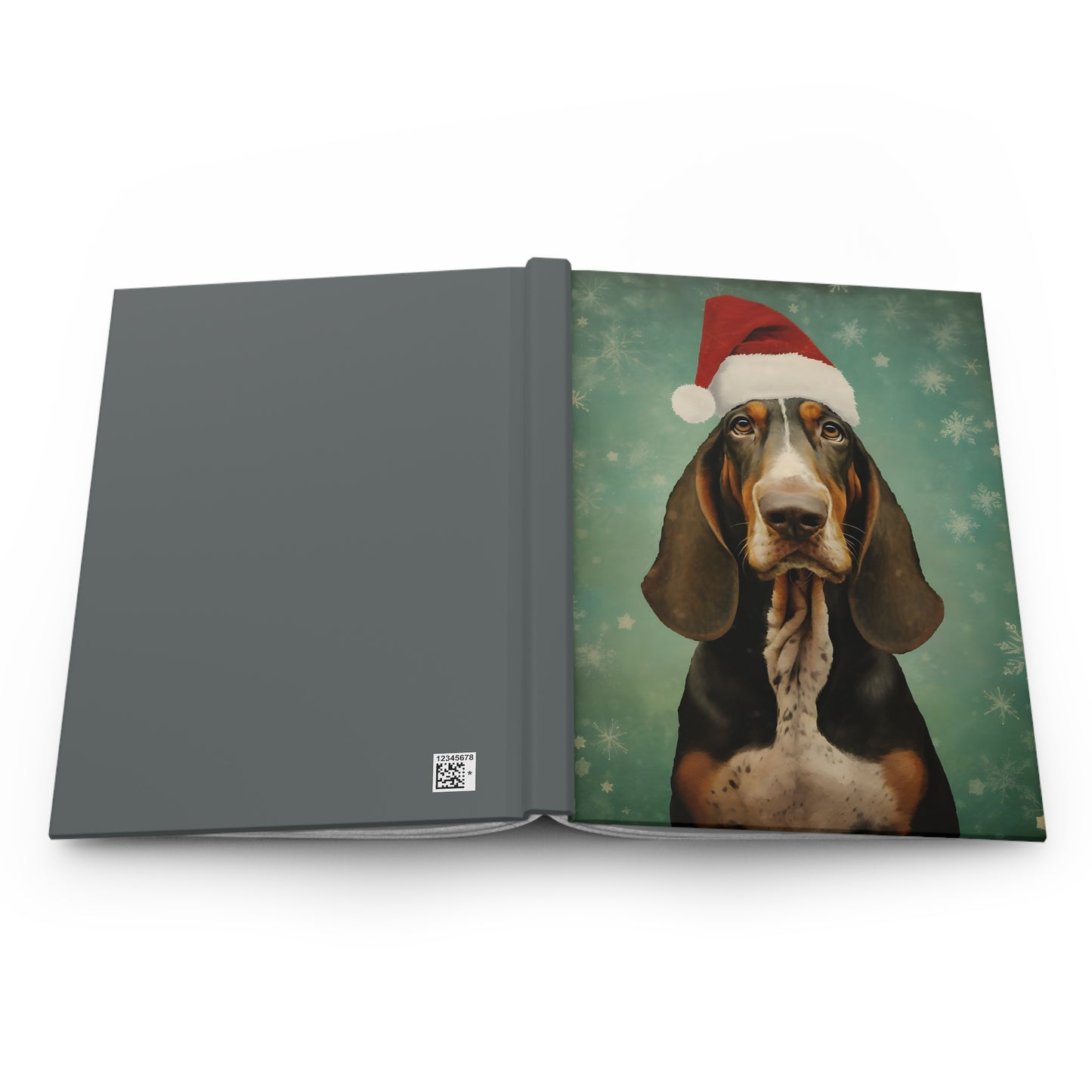 Quirky Christmas Hound - Hardcover Journal Notebook