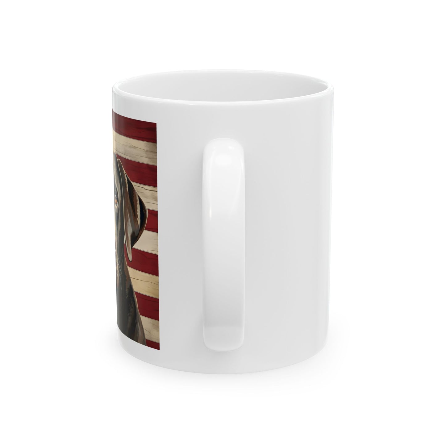 Patriotic Labrador Retriever Ceramic Mug, (11oz)