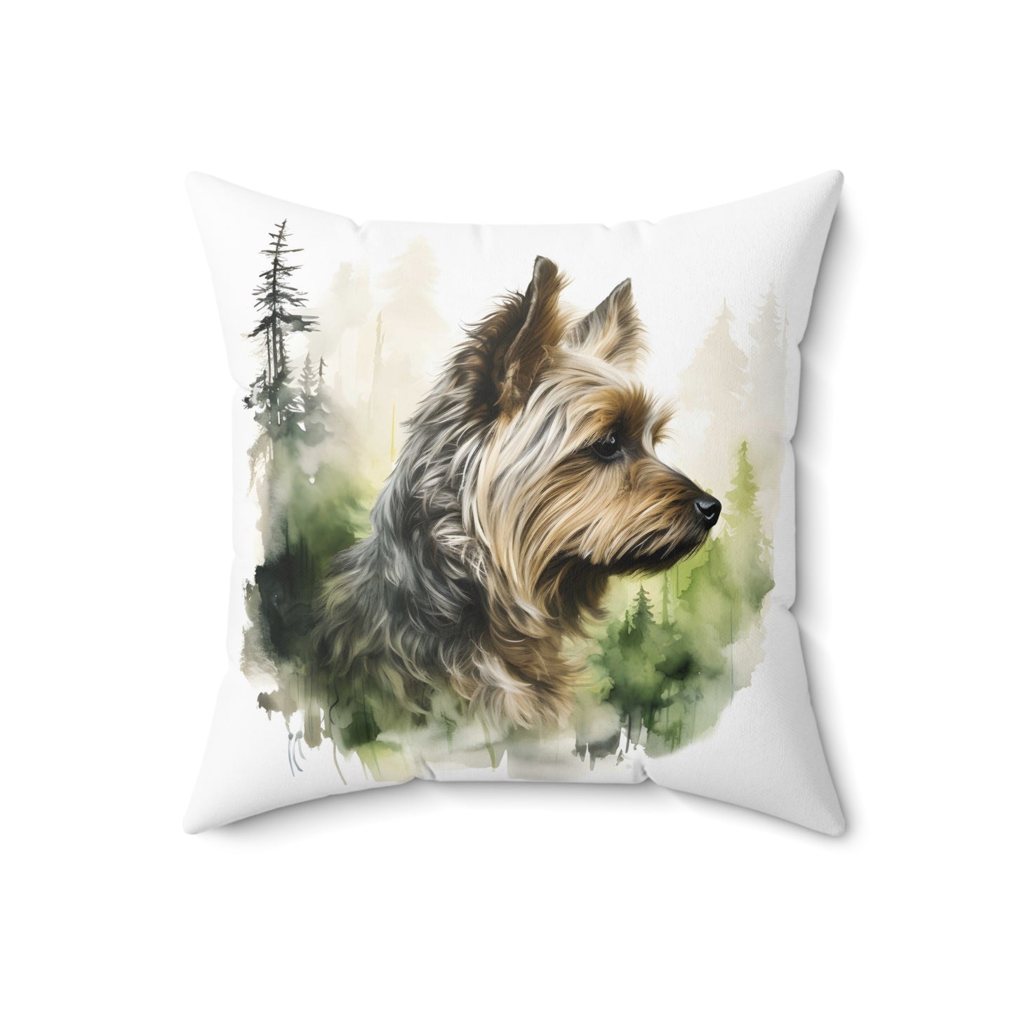 Watercolor Yorkshire Terrier Accent Pillow