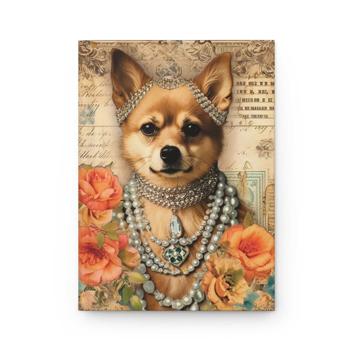 Hardcover Journal Notebook - Swanky Mutts in Jewels